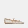 REYES CRYSTAL BALLET FLATS GOLD MESH(Reyes Crystal Ballet Flats Gold Mesh)