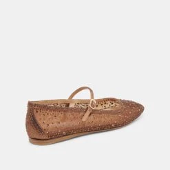 REYES CRYSTAL BALLET FLATS MID BROWN MESH(Reyes Crystal Ballet Flats Mid Brown Mesh) 4 REYES CRYSTAL BALLET FLATS MID BROWN MESH(Reyes Crystal Ballet Flats Mid Brown Mesh) -Dolce Vita Sale Store DOLCEVITA FLATS REYESCRYSTAL MIDBROWNMESH 03