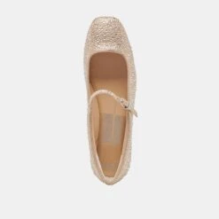 REYES CRYSTAL BALLET FLATS LIGHT GOLD CRYSTAL(Reyes Crystal Ballet Flats Light Gold Crystal) 9 REYES CRYSTAL BALLET FLATS LIGHT GOLD CRYSTAL(Reyes Crystal Ballet Flats Light Gold Crystal) -Dolce Vita Sale Store DOLCEVITA FLATS REYES CRYSTAL LIGHT GOLD CRYSTAL 06