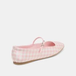 REYES X BYRDIE GOLF BALLET FLATS PINK PLAID GINGHAM(Reyes X Byrdie Golf Ballet Flats Pink Plaid Gingham) 7 REYES X BYRDIE GOLF BALLET FLATS PINK PLAID GINGHAM(Reyes X Byrdie Golf Ballet Flats Pink Plaid Gingham) -Dolce Vita Sale Store DOLCEVITA FLATS REYES PINKPLAIDGINGHAM 03