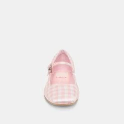 REYES X BYRDIE GOLF BALLET FLATS PINK PLAID GINGHAM(Reyes X Byrdie Golf Ballet Flats Pink Plaid Gingham) 12 REYES X BYRDIE GOLF BALLET FLATS PINK PLAID GINGHAM(Reyes X Byrdie Golf Ballet Flats Pink Plaid Gingham) -Dolce Vita Sale Store DOLCEVITA FLATS REYES PINKPLAIDGINGHAM 04