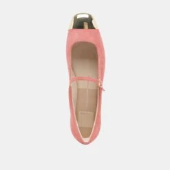 REYES TOE CAP BALLET FLATS CORAL SUEDE(Reyes Toe Cap Ballet Flats Coral Suede) 9 REYES TOE CAP BALLET FLATS CORAL SUEDE(Reyes Toe Cap Ballet Flats Coral Suede) -Dolce Vita Sale Store DOLCEVITA FLATS REYES TOE CAP CORAL SUEDE 06