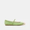 REYES TOE CAP BALLET FLATS LIME SUEDE(Reyes Toe Cap Ballet Flats Lime Suede) -Dolce Vita Sale Store DOLCEVITA FLATS REYES TOE CAP LIME SUEDE 02