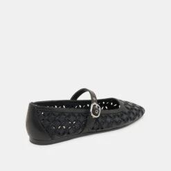 RODNI EYELET PERF BALLET FLATS BLACK LEATHER(Rodni Eyelet Perf Ballet Flats Black Leather) -Dolce Vita Sale Store DOLCEVITA FLATS RODNIEYELETPERF BLACKLEATHER 03