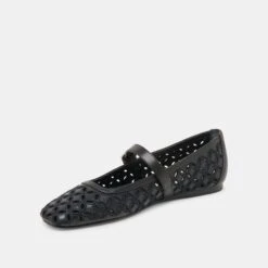 RODNI EYELET PERF BALLET FLATS BLACK LEATHER(Rodni Eyelet Perf Ballet Flats Black Leather) -Dolce Vita Sale Store DOLCEVITA FLATS RODNIEYELETPERF BLACKLEATHER 08