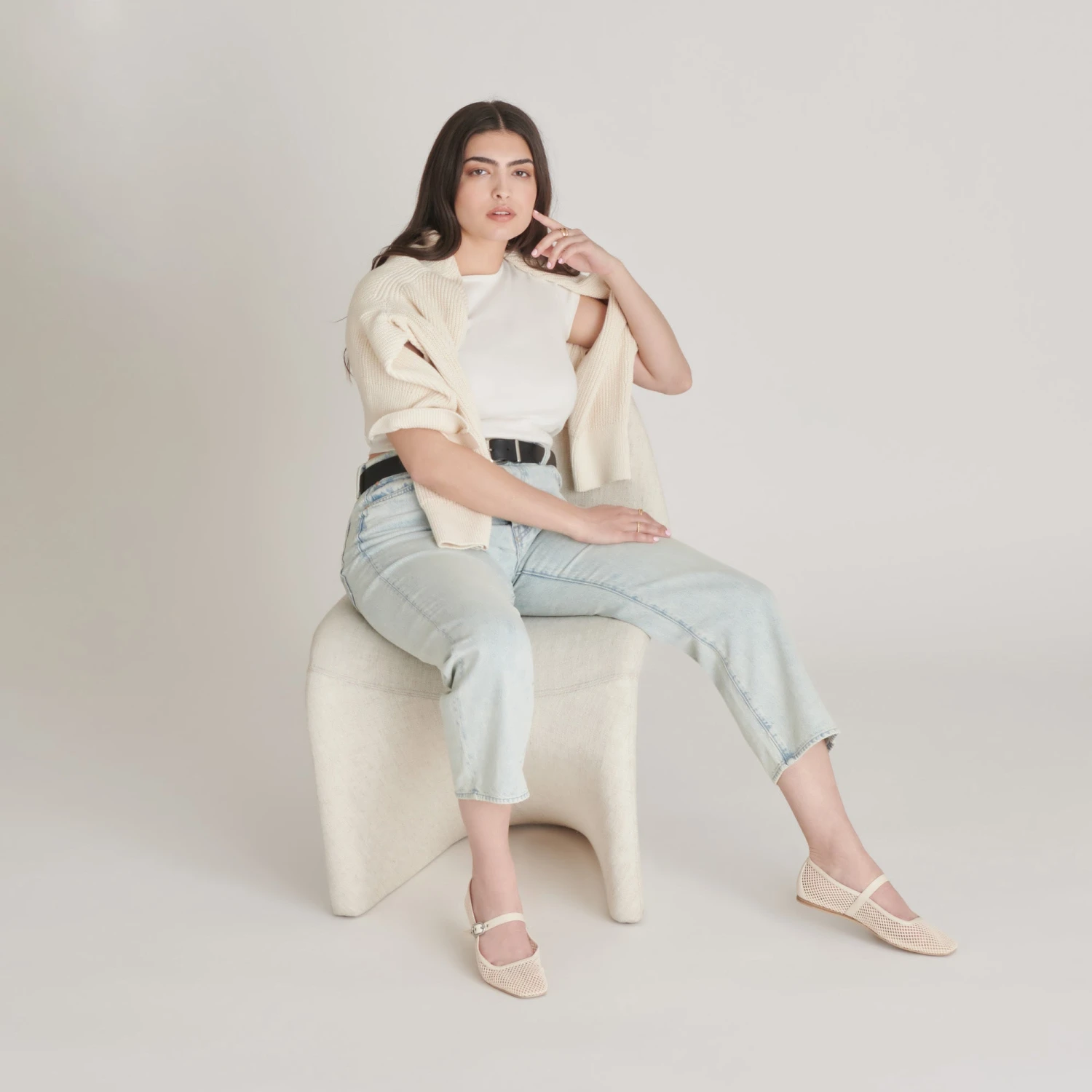 RODNI MESH BALLET FLATS CREME WOVEN MESH(Rodni mesh ballet flats creme woven mesh) RODNI MESH BALLET FLATS CREME WOVEN MESH(Rodni Mesh Ballet Flats Creme Woven Mesh) -Dolce Vita Sale Store DOLCEVITA FLATS RODNIMESH CREMEWOVENMESH ONFOOT 02