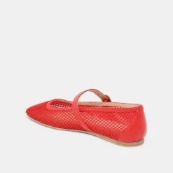 RODNI MESH BALLET FLATS CHILI WOVEN MESH(Rodni Mesh Ballet Flats Chili Woven Mesh) -Dolce Vita Sale Store DOLCEVITA FLATS RODNIMESH REDWOVENMESH 09