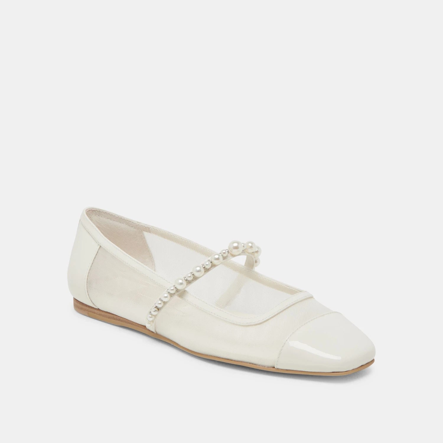 ROLLIN PEARL BALLET FLATS WHITE MESH(Rollin pearl ballet flats white mesh) ROLLIN PEARL BALLET FLATS WHITE MESH(Rollin Pearl Ballet Flats White Mesh) -Dolce Vita Sale Store DOLCEVITA FLATS ROLLINPEARL WHITEMESH 01