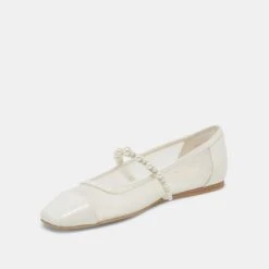 ROLLIN PEARL BALLET FLATS WHITE MESH(Rollin Pearl Ballet Flats White Mesh) 7 ROLLIN PEARL BALLET FLATS WHITE MESH(Rollin Pearl Ballet Flats White Mesh) -Dolce Vita Sale Store DOLCEVITA FLATS ROLLINPEARL WHITEMESH 08
