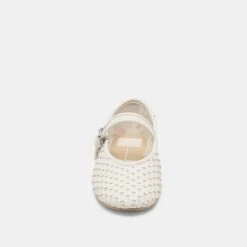 ROSLYN WOVEN BALLET FLATS TRUE WHITE WOVEN LEATHER(Roslyn Woven Ballet Flats True White Woven Leather) -Dolce Vita Sale Store DOLCEVITA FLATS ROSLYNWOVEN TRUEWHITEWOVENLEATHER 04