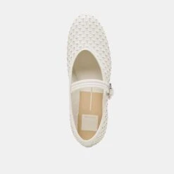 ROSLYN WOVEN BALLET FLATS TRUE WHITE WOVEN LEATHER(Roslyn Woven Ballet Flats True White Woven Leather) -Dolce Vita Sale Store DOLCEVITA FLATS ROSLYNWOVEN TRUEWHITEWOVENLEATHER 06