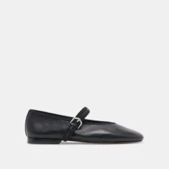 ROSLYN BALLET FLATS BLACK LEATHER(Roslyn Ballet Flats Black Leather)