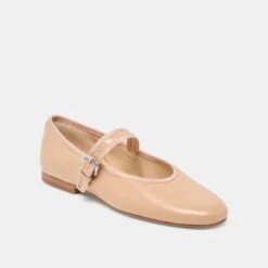 ROSLYN BALLET FLATS LIGHT TAN LEATHER(Roslyn Ballet Flats Light Tan Leather) -Dolce Vita Sale Store DOLCEVITA FLATS ROSLYN LIGHTTANLEATHER 01