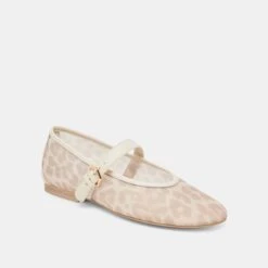 ROSLYN BALLET FLATS WHITE LEOPARD MESH(Roslyn Ballet Flats White Leopard Mesh) -Dolce Vita Sale Store DOLCEVITA FLATS ROSLYN WHITELEOPARDMESH 01