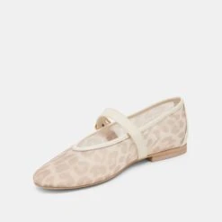 ROSLYN BALLET FLATS WHITE LEOPARD MESH(Roslyn Ballet Flats White Leopard Mesh) -Dolce Vita Sale Store DOLCEVITA FLATS ROSLYN WHITELEOPARDMESH 08