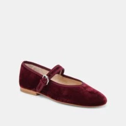 ROSLYN BALLET FLATS WINE VELVET(Roslyn Ballet Flats Wine Velvet) -Dolce Vita Sale Store DOLCEVITA FLATS ROSLYN WINE VELVET 01