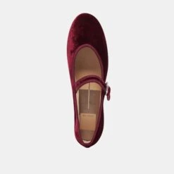 ROSLYN BALLET FLATS WINE VELVET(Roslyn Ballet Flats Wine Velvet) -Dolce Vita Sale Store DOLCEVITA FLATS ROSLYN WINE VELVET 06