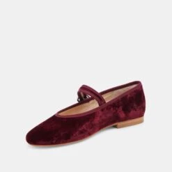 ROSLYN BALLET FLATS WINE VELVET(Roslyn Ballet Flats Wine Velvet) -Dolce Vita Sale Store DOLCEVITA FLATS ROSLYN WINE VELVET 08