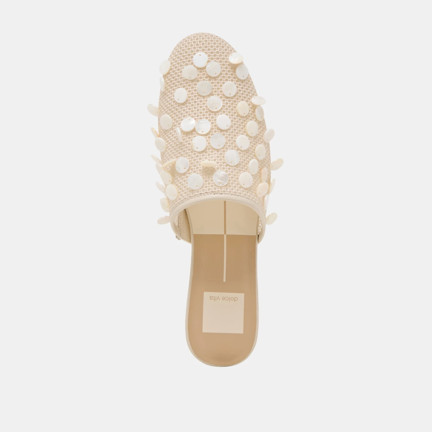 ROVA BEAD FLATS IVORY DISC MESH(Rova bead flats ivory disc mesh) ROVA BEAD FLATS IVORY DISC MESH(Rova Bead Flats Ivory Disc Mesh) -Dolce Vita Sale Store DOLCEVITA FLATS ROVABEAD IVORYDISCMESH 06