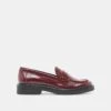 TIGGY LOAFERS OXBLOOD CRINKLE PATENT(Tiggy Loafers Oxblood Crinkle Patent) 2 TIGGY LOAFERS OXBLOOD CRINKLE PATENT(Tiggy Loafers Oxblood Crinkle Patent) -Dolce Vita Sale Store DOLCEVITA FLATS TIGGY OXBLOOD CRINKLE PATENT 02