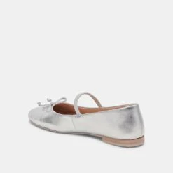CARIN BALLET FLATS SILVER METALLIC LEATHER(Carin Ballet Flats Silver Metallic Leather) 9 CARIN BALLET FLATS SILVER METALLIC LEATHER(Carin Ballet Flats Silver Metallic Leather) -Dolce Vita Sale Store DOLCEVITA FLAT CARIN SILVERMETALLICLEATHER 09
