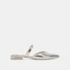 KANIKA WIDE FLATS SILVER DISTRESSED LEATHER(Kanika Wide Flats Silver Distressed Leather)