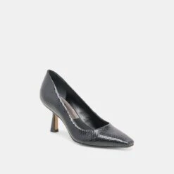 BRIONA HEELS ONYX EMBOSSED LEATHER(Briona Heels Onyx Embossed Leather) -Dolce Vita Sale Store DOLCEVITA HEELS BRIONA ONYX EMBOSSED LEATHER 01