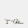 BRYANT HEELS SILVER DISTRESSED LEATHER(Bryant Heels Silver Distressed Leather)