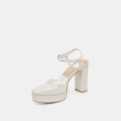 CLAUD HEELS WHITE SATIN(Claud Heels White Satin) -Dolce Vita Sale Store DOLCEVITA HEELS CLAUD WHITESATIN 08