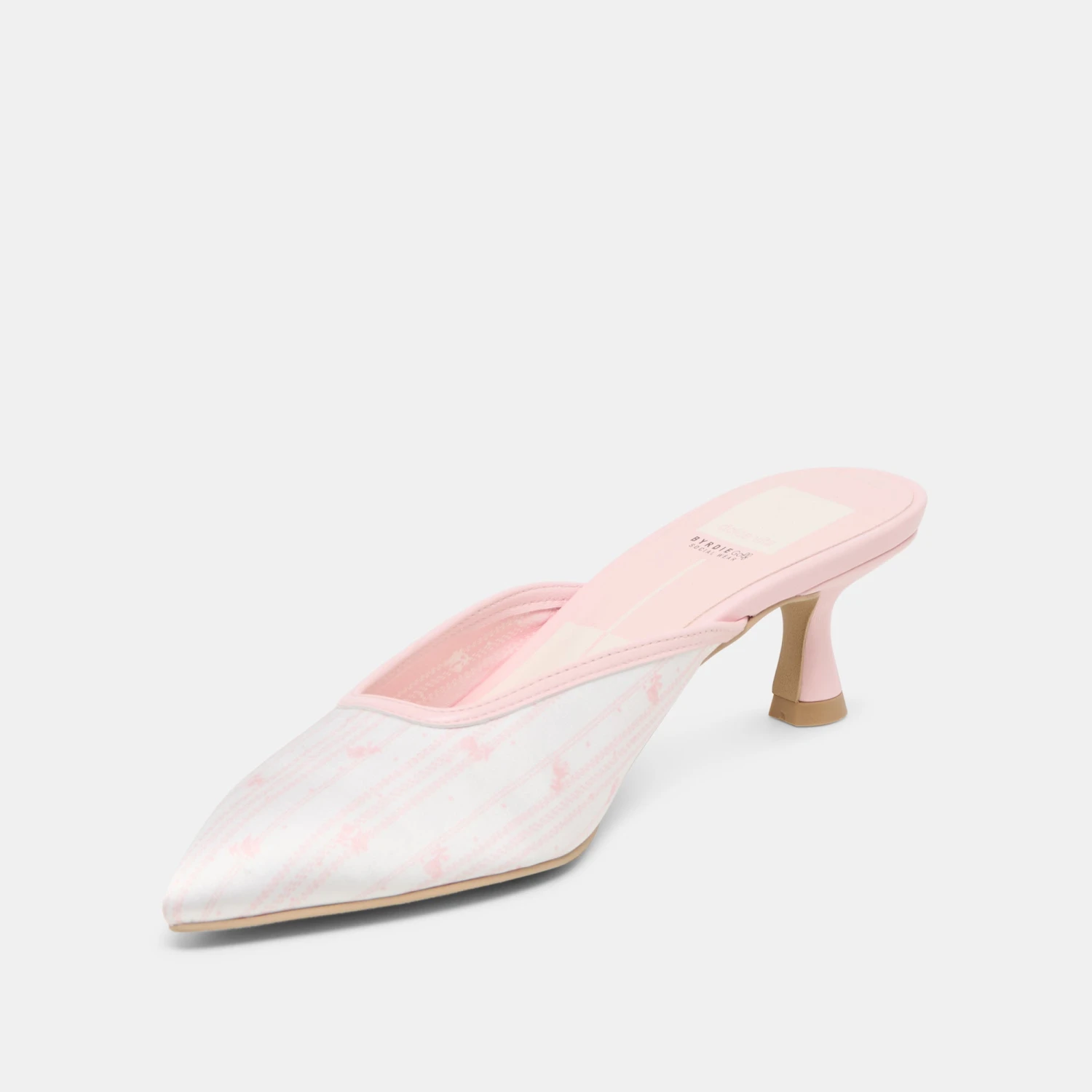 CLEO X BYRDIE GOLF WIDE HEELS PINK FLORAL SATIN(Cleo x byrdie golf wide heels pink floral satin) CLEO X BYRDIE GOLF WIDE HEELS PINK FLORAL SATIN(Cleo X Byrdie Golf Wide Heels Pink Floral Satin) -Dolce Vita Sale Store DOLCEVITA HEELS CLEO PINKFLORALSATIN 09