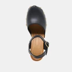 CLOVER HEELS BLACK LEATHER(Clover Heels Black Leather) 9 CLOVER HEELS BLACK LEATHER(Clover Heels Black Leather) -Dolce Vita Sale Store DOLCEVITA HEELS CLOVER BLACKLEATHER 06