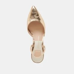 CORSA HEELS GOLD DISTRESSED LEATHER(Corsa Heels Gold Distressed Leather) -Dolce Vita Sale Store DOLCEVITA HEELS CORSA GOLD DISTRESSED LEATHER 06
