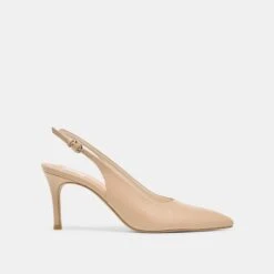 ELASI HEELS BEIGE CRINKLE PATENT(Elasi Heels Beige Crinkle Patent)