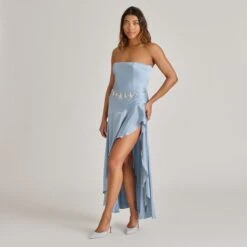 ELOY HEELS LIGHT BLUE SUEDE(Eloy Heels Light Blue Suede) -Dolce Vita Sale Store DOLCEVITA HEELS ELOY LIGHTBLUESUEDE ONFOOT 01