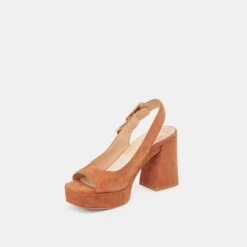 FLORES HEELS CARAMEL SUEDE(Flores Heels Caramel Suede) -Dolce Vita Sale Store DOLCEVITA HEELS FLORES CARAMELSUEDE 08