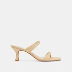 GENORA HEELS LT NATURAL WOVEN RAFFIA(Genora Heels Lt Natural Woven Raffia)