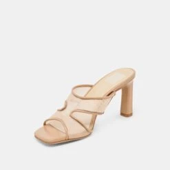 GITEL WIDE HEELS LIGHT TAN MESH(Gitel Wide Heels Light Tan Mesh) -Dolce Vita Sale Store DOLCEVITA HEELS GITEL LIGHTTANMESH 08