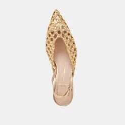 GLORIA HEELS GOLD WOVEN(Gloria Heels Gold Woven) 10 GLORIA HEELS GOLD WOVEN(Gloria Heels Gold Woven) -Dolce Vita Sale Store DOLCEVITA HEELS GLORIA GOLDWOVEN 06