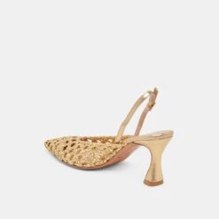 GLORIA HEELS GOLD WOVEN(Gloria Heels Gold Woven) 6 GLORIA HEELS GOLD WOVEN(Gloria Heels Gold Woven) -Dolce Vita Sale Store DOLCEVITA HEELS GLORIA GOLDWOVEN 09