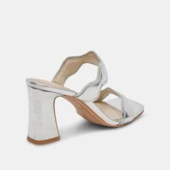 ILVA WIDE HEELS SILVER DISTRESSED LEATHER(Ilva Wide Heels Silver Distressed Leather) -Dolce Vita Sale Store DOLCEVITA HEELS ILVA SILVERDISTRESSEDLEATHER 03