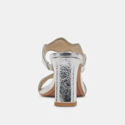 ILVA WIDE HEELS SILVER DISTRESSED LEATHER(Ilva Wide Heels Silver Distressed Leather) -Dolce Vita Sale Store DOLCEVITA HEELS ILVA SILVERDISTRESSEDLEATHER 05