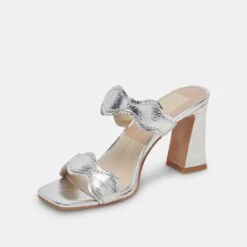 ILVA WIDE HEELS SILVER DISTRESSED LEATHER(Ilva Wide Heels Silver Distressed Leather) -Dolce Vita Sale Store DOLCEVITA HEELS ILVA SILVERDISTRESSEDLEATHER 09