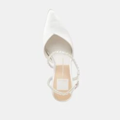 KAMRA PEARL HEELS TRUE WHITE SATIN(Kamra Pearl Heels True White Satin) -Dolce Vita Sale Store DOLCEVITA HEELS KAMRAPEARL TRUEWHITESATIN 06