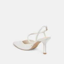 KAMRA PEARL HEELS TRUE WHITE SATIN(Kamra Pearl Heels True White Satin) -Dolce Vita Sale Store DOLCEVITA HEELS KAMRAPEARL TRUEWHITESATIN 09