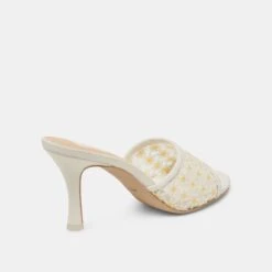 LAVENA FLORAL HEELS WHITE YELLOW FLORAL MESH(Lavena Floral Heels White Yellow Floral Mesh) -Dolce Vita Sale Store DOLCEVITA HEELS LAVENAFLORAL WHITE YELLOWFLORALMESH 03