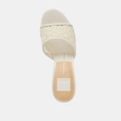 LAVENA FLORAL HEELS WHITE YELLOW FLORAL MESH(Lavena Floral Heels White Yellow Floral Mesh) -Dolce Vita Sale Store DOLCEVITA HEELS LAVENAFLORAL WHITE YELLOWFLORALMESH 06