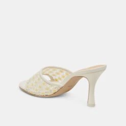 LAVENA FLORAL HEELS WHITE YELLOW FLORAL MESH(Lavena Floral Heels White Yellow Floral Mesh) -Dolce Vita Sale Store DOLCEVITA HEELS LAVENAFLORAL WHITE YELLOWFLORALMESH 09