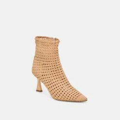 LONNI BOOTIES LIGHT TAN WOVEN LEATHER(Lonni Booties Light Tan Woven Leather) 4 LONNI BOOTIES LIGHT TAN WOVEN LEATHER(Lonni Booties Light Tan Woven Leather) -Dolce Vita Sale Store DOLCEVITA HEELS LONNI LIGHTTANWOVENLEATHER 01