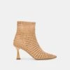 LONNI BOOTIES LIGHT TAN WOVEN LEATHER(Lonni Booties Light Tan Woven Leather) -Dolce Vita Sale Store DOLCEVITA HEELS LONNI LIGHTTANWOVENLEATHER 02