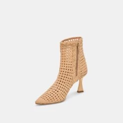 LONNI BOOTIES LIGHT TAN WOVEN LEATHER(Lonni Booties Light Tan Woven Leather) 6 LONNI BOOTIES LIGHT TAN WOVEN LEATHER(Lonni Booties Light Tan Woven Leather) -Dolce Vita Sale Store DOLCEVITA HEELS LONNI LIGHTTANWOVENLEATHER 08